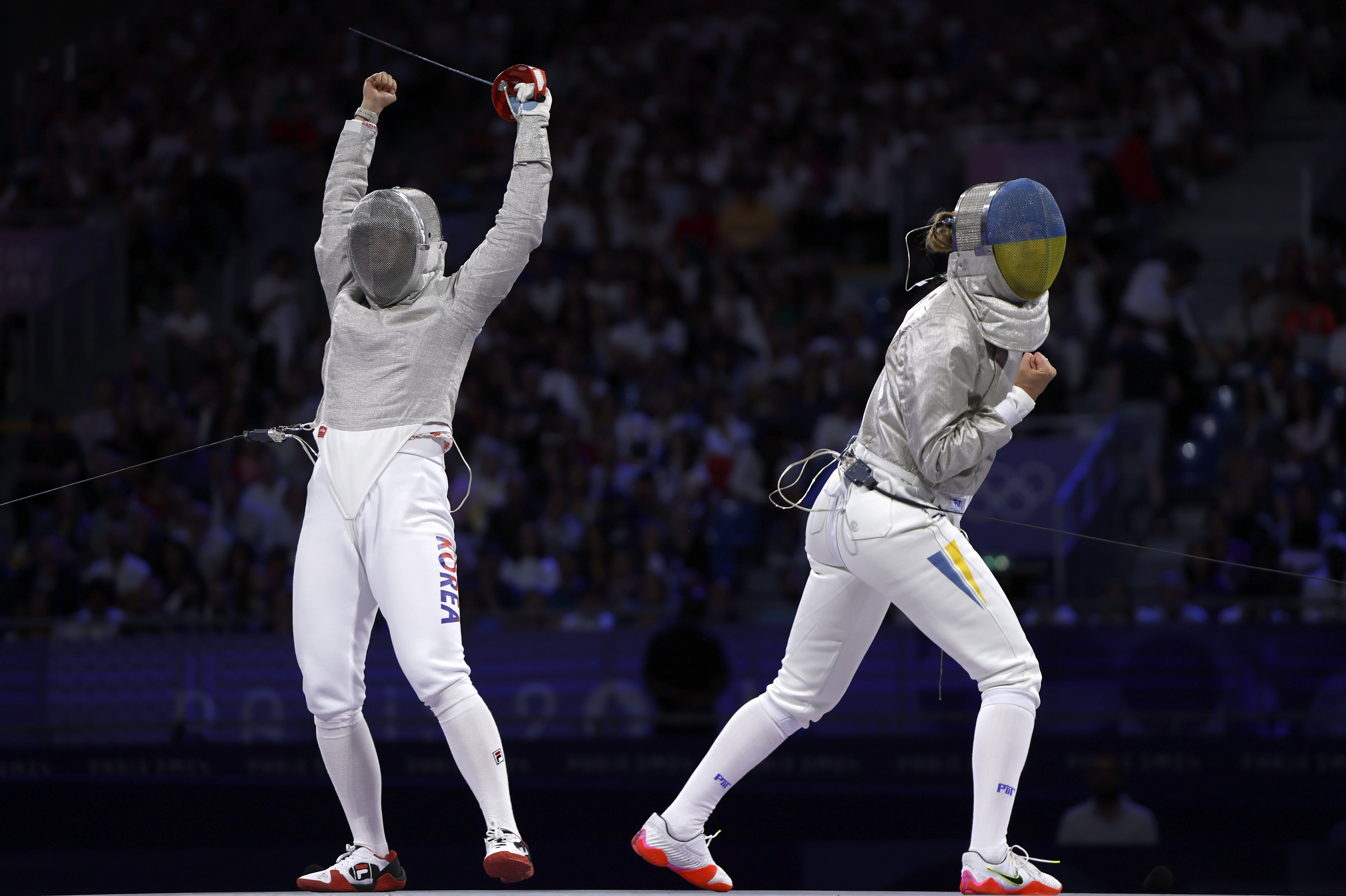 韩国击败意大利获得混合团体击剑金牌 韩国击败意大利获得混合团体击剑金牌