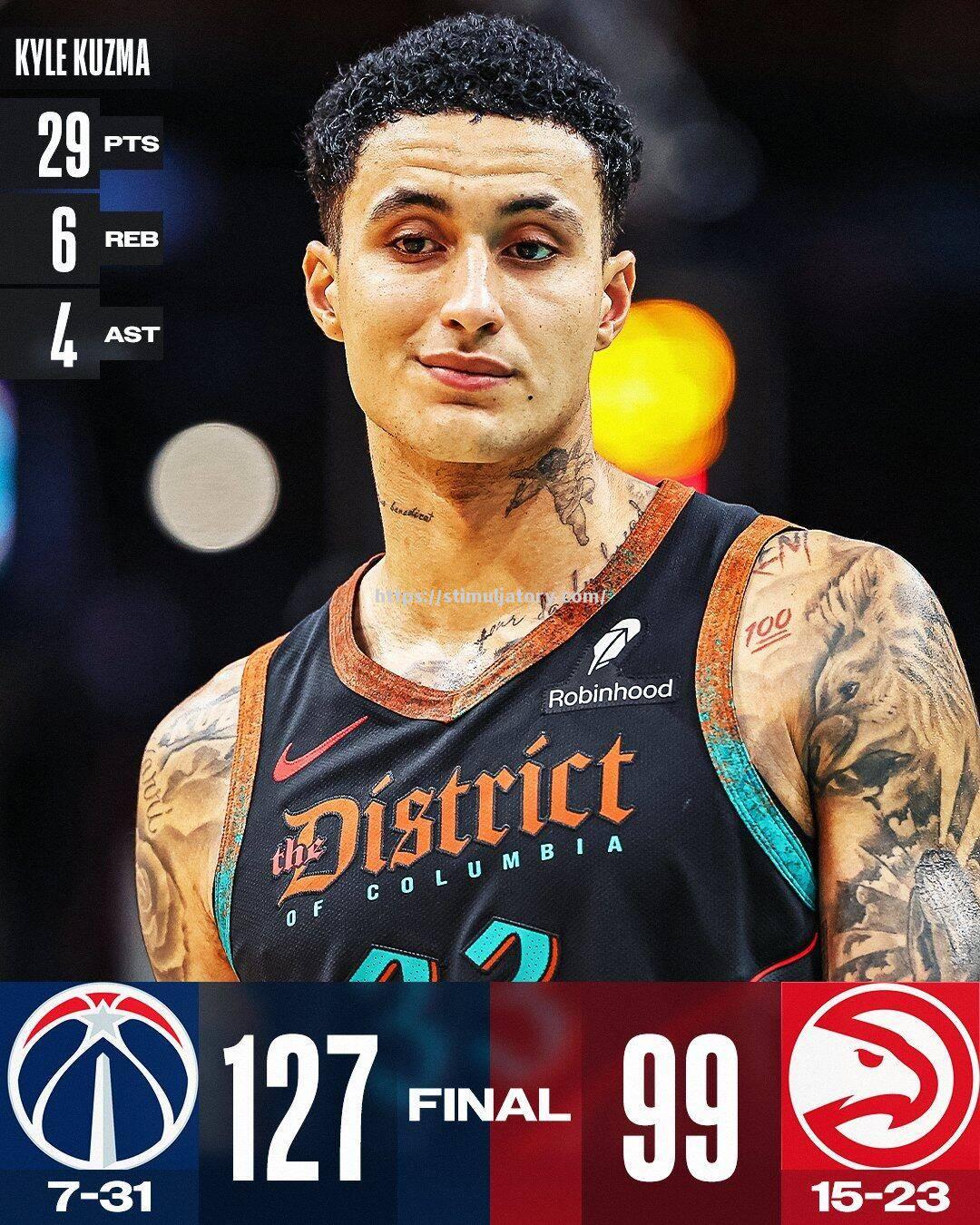 星空体育-特雷-杨突破得分，老鹰轻取奇才